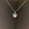 Correntes 1CT Laboratório de colar em forma de coração Moissanite Pingente fez as mulheres da proposta de luxo de casal de prata esterlina 925 esterlina