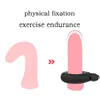 Masseur sexuel vibrateur en silicone, anneau de pénis gonflable, agrandissement, éjaculation retardée, verrouillage du Scrotum, jouets sexuels durables pour coq