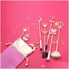 Makeup Brushes Sailor Moon Cosmetic Brush Rhinestones Set Tools Face Eye Beauty Magic Wand Drop Delivery Health Accessories DHMY3