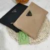 2 Colors Triangle Letter Makeup Bags Handbag with Stamp Special Letters Cosmetic Bag for Gift Party