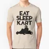 Men's T -skjortor går - Kart Racing Eat Sleep Race Trend T -shirt Men Summer High Quality Cotton Tops Karting