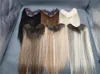 Nieuwe komende stock v -stijl uman haar stukken clips balayage kleur extensions voor haarvrouwen