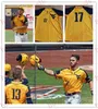 Maillot de baseball NCAA West Virginia cousu sur mesure 45 Michael Kilker 42 Tommy Beam 43 Daniel Ouderkirk 30 Beau Lowery 1 Kevin Dowdell WVU Jersey