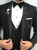 Abiti da uomo uomini neri per sposi di nozze smoking formale smoking maschilino groom casual tre pezzi (giacca guscio) congiunti de chaque