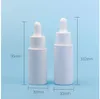 Flacone contagocce per essenza di siero in PET da 20 ml/30 ml soluzione madre in plastica bianca flaconi cilindrici di gel di silice confezione cosmetica