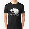 T-shirt da uomo I'm An Adult Hip Hop T-Shirt Cotton Tshirts Men Tee Tops Am I A Funny Fun Sad