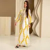 Etniska kläder broderier Dubai Turkiet Bomull Abaya för muslimska kvinnor 2023 Jacquard under femme Saudiarabien Evening Dress Kaftan Marockan