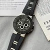 남자 석영 배터리 시계 44mm 고무 스트랩 사파이어 방수 캐주얼 클래식 패션 시계 Montre de Luxe Watch