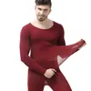 Men's Thermal Underwear Winter 37 Degree Constant Temperature For Men Ultrathin Elastic Thermo Seamless Long Johns Warm
