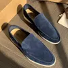 Schoenen Factory Designer Loropiana Jin Dong's dezelfde lag batch bonenschoenen met platte bodem casual schoenen herenloafers lederen comfortabele loafers