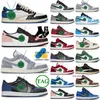 2024 taille 12 chaussures basses Jumpman 1 Reverse Mocha Vintage Grey Sail Rattan Hommage UNC Shadow Toe Pine Green University Blue Banned Chicago Bred