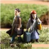 Auto DVR Gartendekorationen 1 Stück Mini Paare Puppen Fee Miniaturen DIY Micro Landschaft Dekor Actionfiguren Figur Vintage Home Drop Deliv Dhpg6