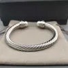 manchet armbanden 7mm dikke hoge kwaliteit vrouwen luxe bedelarmband 18k vergulde parel staaldraad open ed intermitterende 305S