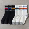 Men's Socks Unisex Socks Women's Stripe Socks Harajuku Cotton Gyaru Knit Japanese Fashion Warm Medium Tube Men Business Socks Woman Korean Z0227