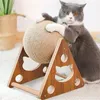 Cat Furniture Scratforms Natural Sisal Scratcher Ball Tree Three Toy Toy Solid Wood Wood Paw Board Towen Tower 230227