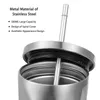 Cups Saucers ONZON 1PC Stainless Steel And Cold Coffee Mugs Tumbler With Straw For Office