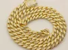 Factory price 18K Yellow Gold Plated Copper Cuban Chain jewelry Corundum diamond link chain Necklace