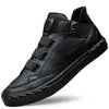 Elbise ayakkabılar erkekler deri ayakkabı Kore trend rahat loafer İngiliz moda erkekler yüksek üst spor ayakkabılar mokasenler zapatos de hombre 230225