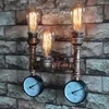 Wall Lamp Vintage Retro LOFT Industrial Light Personality Water Pipe Gear For Restaurant Bar Cafe Aisle Bedroom LampsWall