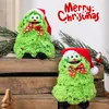 Geschenkpapier Tanzender Weihnachtsbaum Plüschtier Grünes Monster Glühpuppe Elektrisches Spielzeug Kinder Weihnachten Navidad Noel Dekor 230227