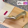 مع Box Womens Dress Shoes SofellerStive Heeled Pumps Fashion Ladies Party High-Heeled Sandals Summer Siles 35-39