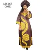 Vêtements ethniques robes africaines pour femmes Design de mode Bazin broderie longue avec écharpe LA009 #230227