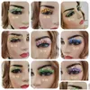 False Eyelashes Luminous Colored Fluffy Lash Dramatic Messy Long Makeup Sequins 25Mm 3D Mink Lashes Drop Delivery Health Beauty Eyes Dhipw