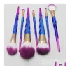 Makeup Brushes Most 7Pcs Diamond Professional Mermaid Colorf Kit Contouring Foundation Eyeliner Brush Drop Delivery Health Beauty To Dhltv