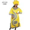 Vêtements ethniques robes africaines pour femmes Design de mode Bazin broderie longue avec écharpe LA009 #230227