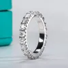 Mit Seitensteinen AnuJewel 3mm 23ct D Farbe Ehering Ring 925 Sterling Silber Band Verlobungsringe für Frauen 230225