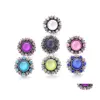 car dvr Clasps Hooks Wholesale Rhinestone Crown Snap Buttons Butterfly Clasp 18Mm Metal Acrylic Decorative Button Charms For Snaps Jewelry Dhkvu