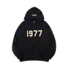 2023mens Designer Sweatshirts Hoodies Ess 1977 on Front Hooded for Man Women Fog God of Fear Multi Thread Flocking High Street H5c8