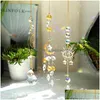 سيارة DVR Garden Decorations 3pcs Gold Suncatcher Hanging Crystal Prism Yard Decor Moon Sun Casher Maker Maker Window Christmas Decoration Dh1gv