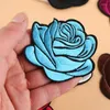 Geschenkpapier 9 teile/paket Bunte Rose Stickerei Patch Stoff Aufkleber Für DIY T-Shirt Kleidung Taschen Dekoration Reparatur Klebeetikett