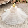 Robes de fille blanche nouveau-né fleur robe de fête 1er anniversaire robe pour bébé fille princesse mariage robe de baptême fille tutu robe de bal enfants vêtements