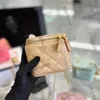 Womens Crush Gold Pearl Ball Cosmetic Case Box Bags Caviar leather Calfskin Gold Metal Hardware matelasse Chain Crossbody Shoulder Vanity Purse Handbags 10CM