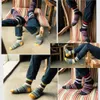 Herensokken nieuwe kousen voor herenmode kleur gestreepte heren sokken herfst en winter katoensokken groothandel z0227