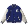 Giacche da uomo Hip Hop Casual Cappotto da baseball Uomo American Letter Asciugamano Giacca ricamata Slim Fit Coppia Uniforme da baseball Bomber Giacche Top 230227