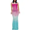 Summer Women Casual Dresses Sexy Bodycon Camis Long Dress Lady Classic Sleeveless Spaghetti Strap Stretchy Maxi Dress