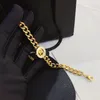 moda luksus 18K Złoty pierścień podwójne łańcuchy Bransoletka klasyczna zaawansowana łańcuch linków regulowana bransoletka Kobiety Złota Pleted Boguła na unisex urok biżuterii mody L