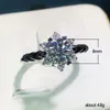 Anello di diamanti da donna Moda Fiocco di neve Anelli di Moissanite Gioielli Anello di fidanzamento per matrimoni per le donne