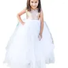 Girl Dresses Rose Gold Flower Dress Sequin Sleeveless Tutu Blush Tulle