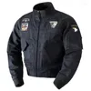 Mäns jackor Män militärbomber Men Autumn Winter Casual Solid Pot Pilot Jacket Stand Collar Male Embroidery Slim Coat