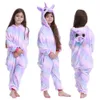 Pyjama's Kids Winter Stich Pyjama's Kinderen Panda Dinosaur Sleepwear Unicorn Kigurumi onesies voor jongensmeisjes Dekenslaap Baby kostuum 230227