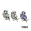 CAR DVR CLASPS HOODS RHINESTONE CHUNK OWL 18mm Snap Button Zircon Charms BK FÖR SNAPS DIY SMYCKE FUNKTIONER leverantörer gåva Drop Delivery Com Dhfui