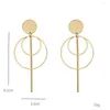 Boucles d'oreilles pendantes, bijoux et accessoires de mode conçus par MITTO, cerceaux ronds plaqués or, clous d'oreilles assortis