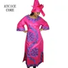 Vêtements ethniques robes africaines pour femmes Design de mode Bazin broderie longue avec écharpe LA009 #230227