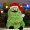 Envoltura de regalo Bailando Árbol de Navidad Juguete de peluche Monstruo Verde Muñeca Resplandor Juguetes eléctricos Niños Navidad Navidad Noel Decoración 230227