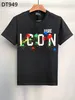 DSQ PHANTOM TURTLE T-shirt da uomo T-shirt firmate da uomo Nero Bianco Retro T-shirt cool Uomo Estate Moda italiana Casual T-shirt da strada Top Taglie forti M-XXXL 158289