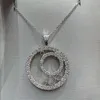 Pendentif Colliers Délicat Cercle Collier Avec Plein Zircone Bling Accessoires Pour Femmes De Luxe De Mode Bijoux De Mariage L